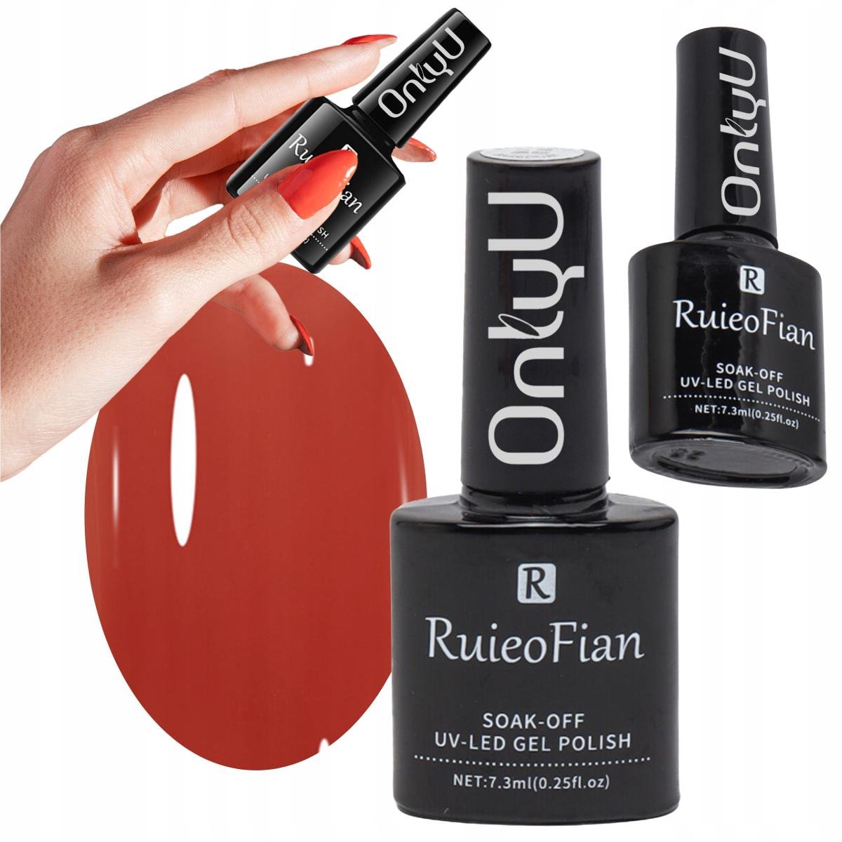 Ciepla Czerwien Hybrydowy Lakier Do Paznokci Z Polyskiem Lakier Uv/L168