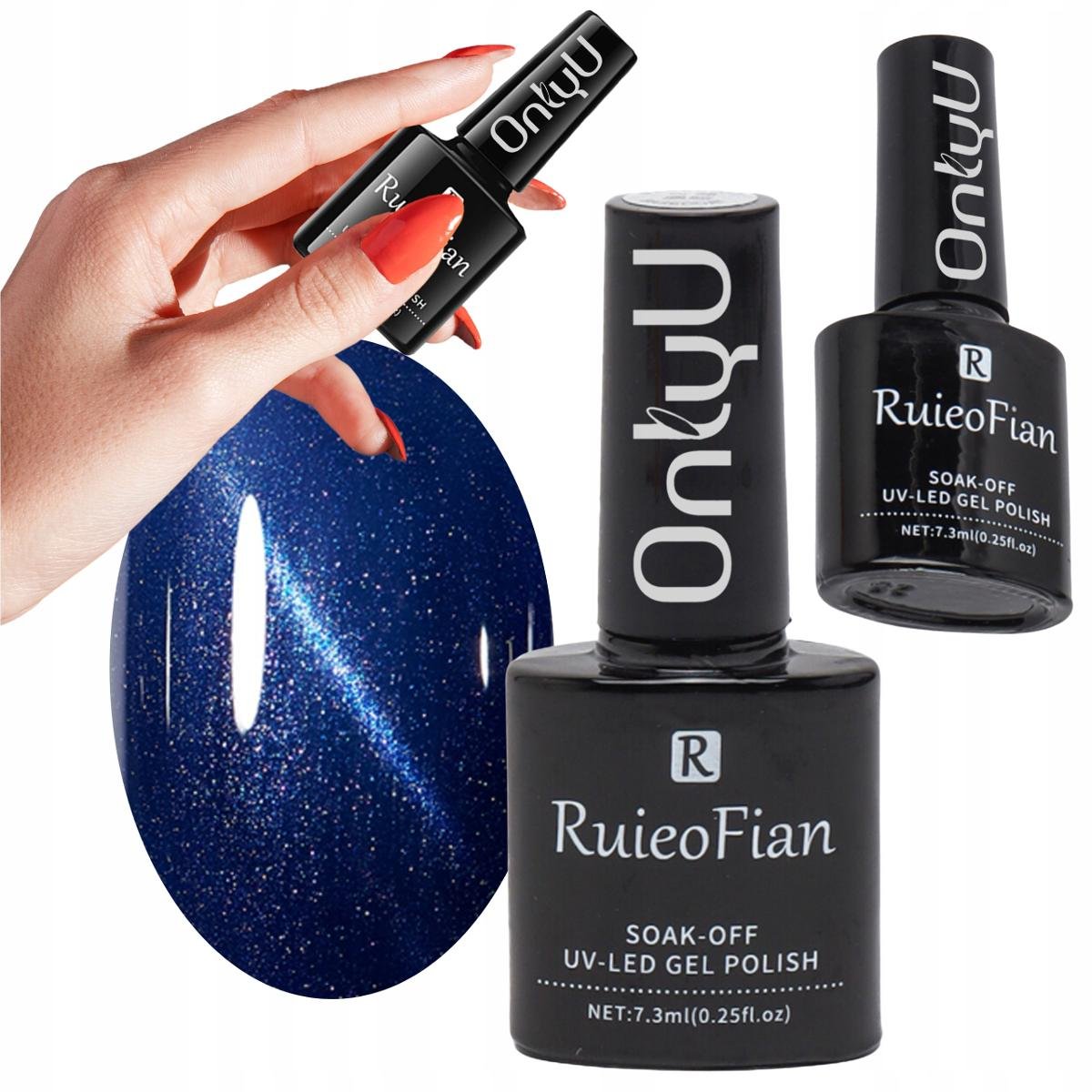 Metaliczny Granat Hybrydowy Lakier Do Paznokci Z Połyskiem Lakier Uv/L154