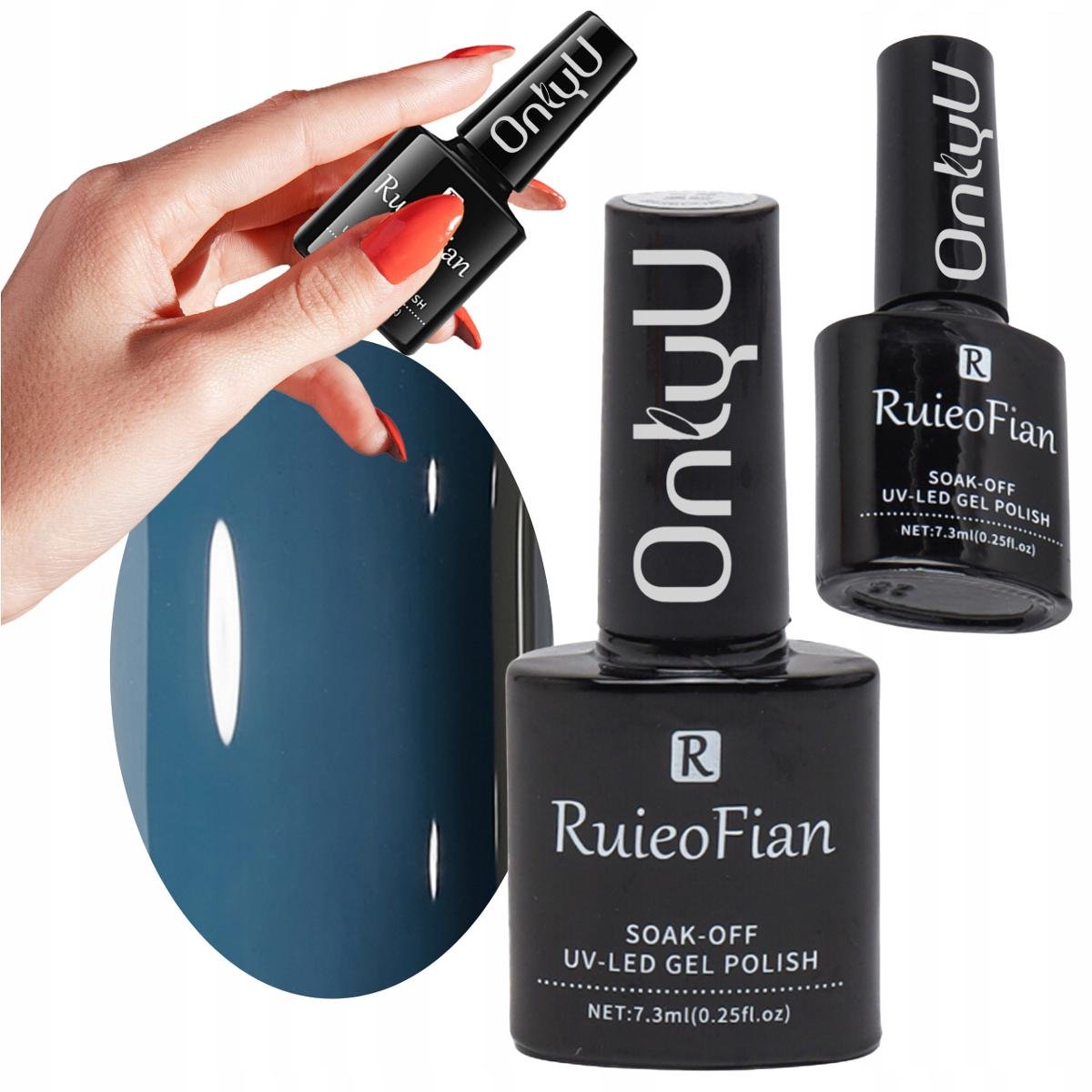 Ciemny Morski Hybrydowy Lakier Do Paznokci Z Polyskiem Uv Onlyu/L085