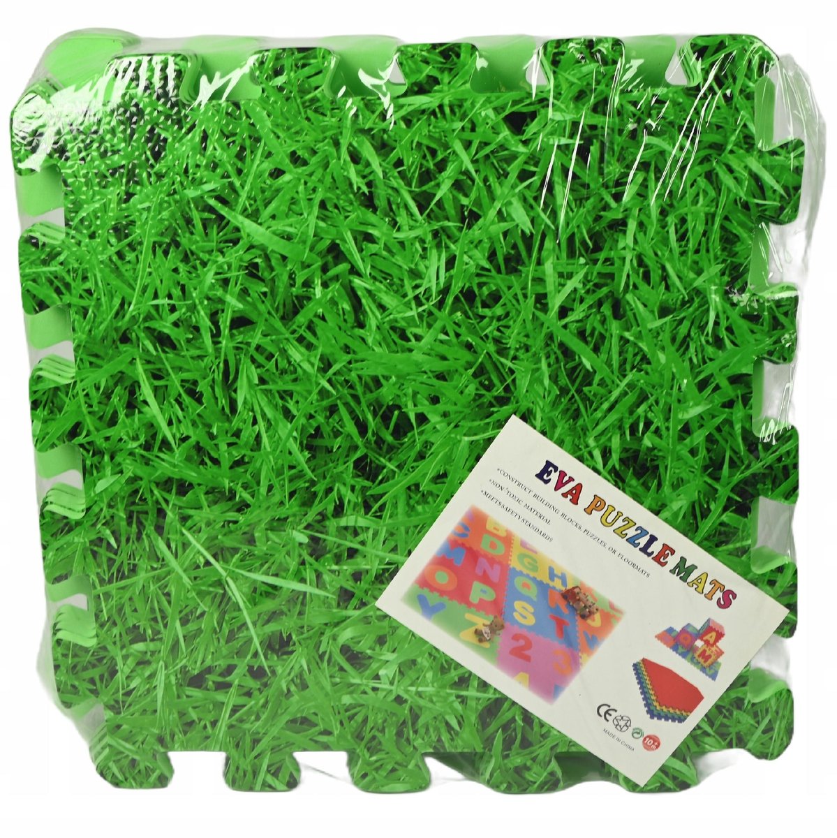 ZIELONA TRAWA MATA PIANKOWA EVA DLA DZIECI MIĘKKIE PUZZLE 30x30CM 9SZT