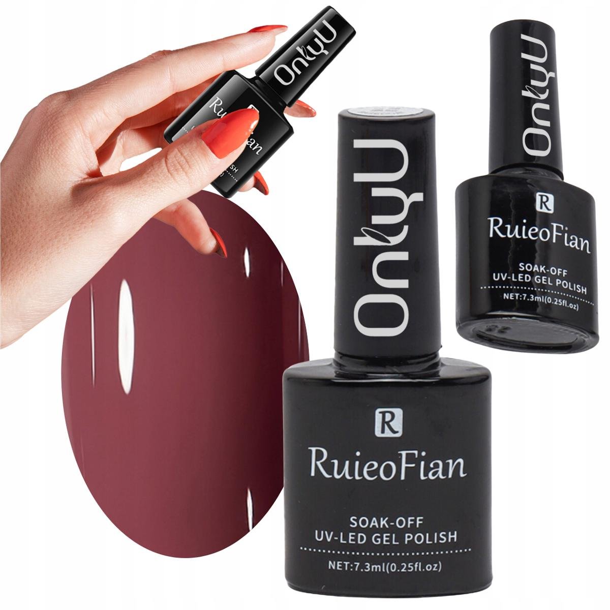 Sliwskowy Hybrydowy Lakier Do Paznokci Z Polyskiem Lakier Uv Onlyu/L035