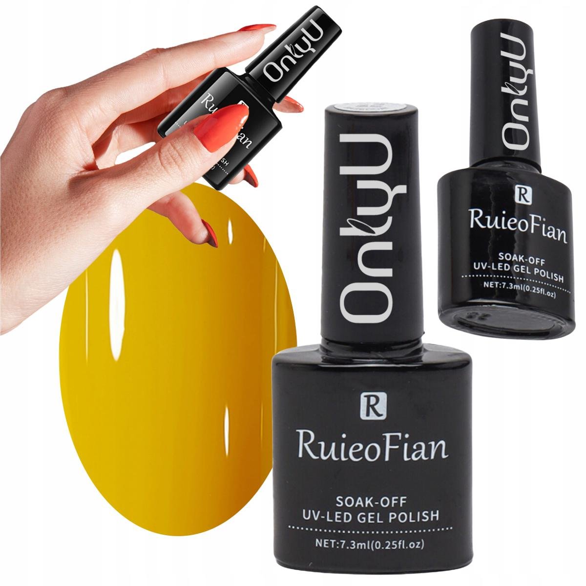 Ciemny Zolty Hybrydowy Lakier Do Paznokci Z Polyskiem Uv Onlyu/L062