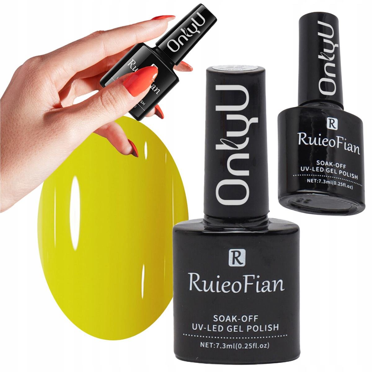 Cytrynowożółty Hybrydowy Lakier Do Paznokci Z Polyskiem Uv Onlyu/L075