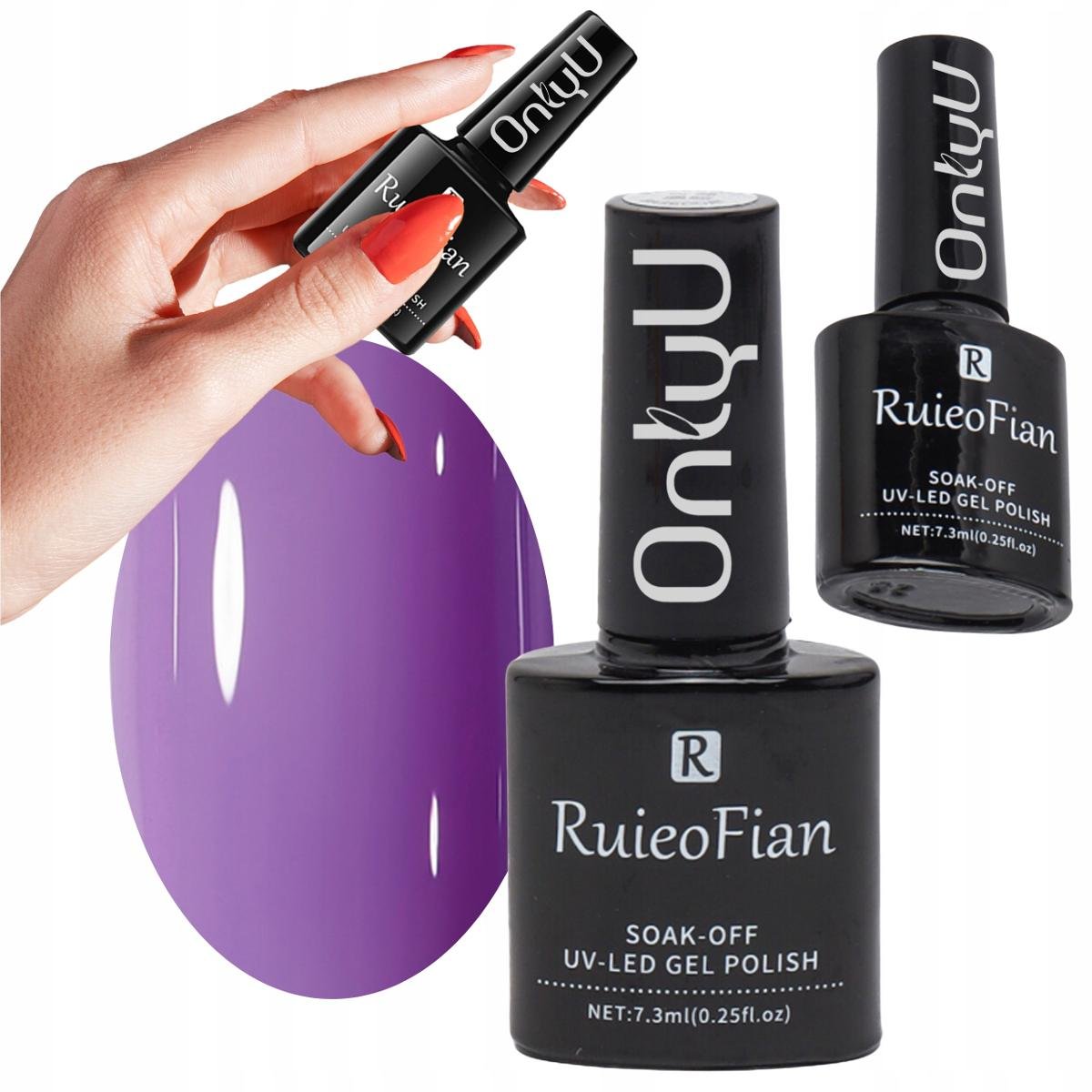 Bajkowy Fiolet Hybrydowy Lakier Do Paznokci Z Polyskiem Uv Onlyu/L057