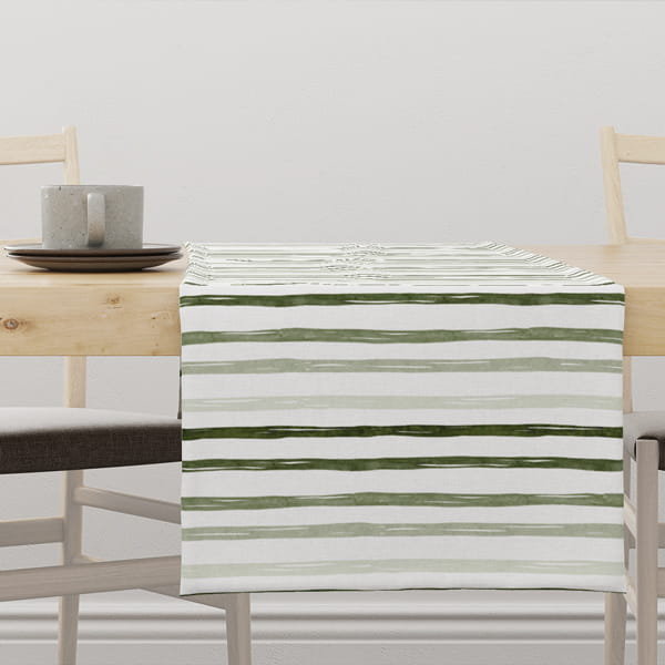 Bieżnik świąteczny WINTER wzór BN49 Pasy na białym tle 40 x 180 cm