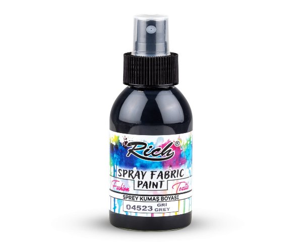 Farba w sprayu RICH do tkanin 100ml GREY 04523