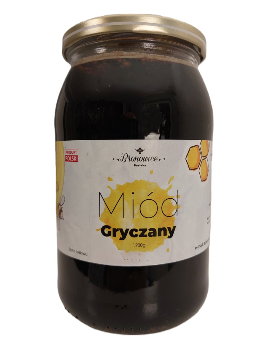 Miód gryczany nektarowy 1,2 kg / Pasieka Bronowice