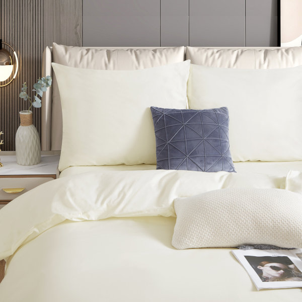 Pościel 160X200 Satyna Ecru