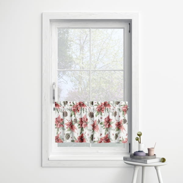 Zazdrostka WINTER wzór BN31 | akwarelowe gwiazdy betlejemskie 45 x 210 cm