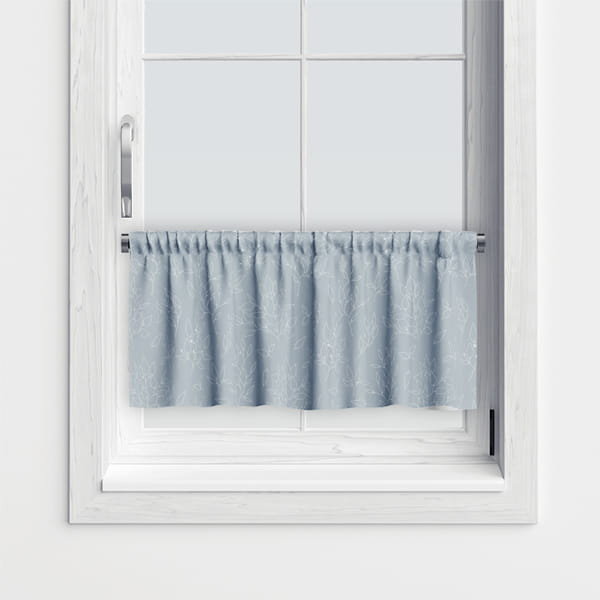 Zazdrostka WINTER wzór BN58 | Delikatne błękitne gałązki 30 x 120 cm