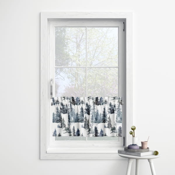 Zazdrostka WINTER wzór BN32 | zamglony las 30 x 150 cm