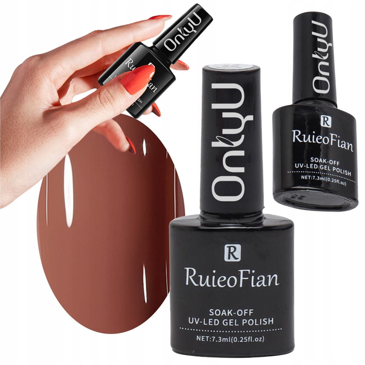 Karmelowy Hybrydowy Lakier Do Paznokci Z Polyskiem Lakier Uv Onlyu/L031