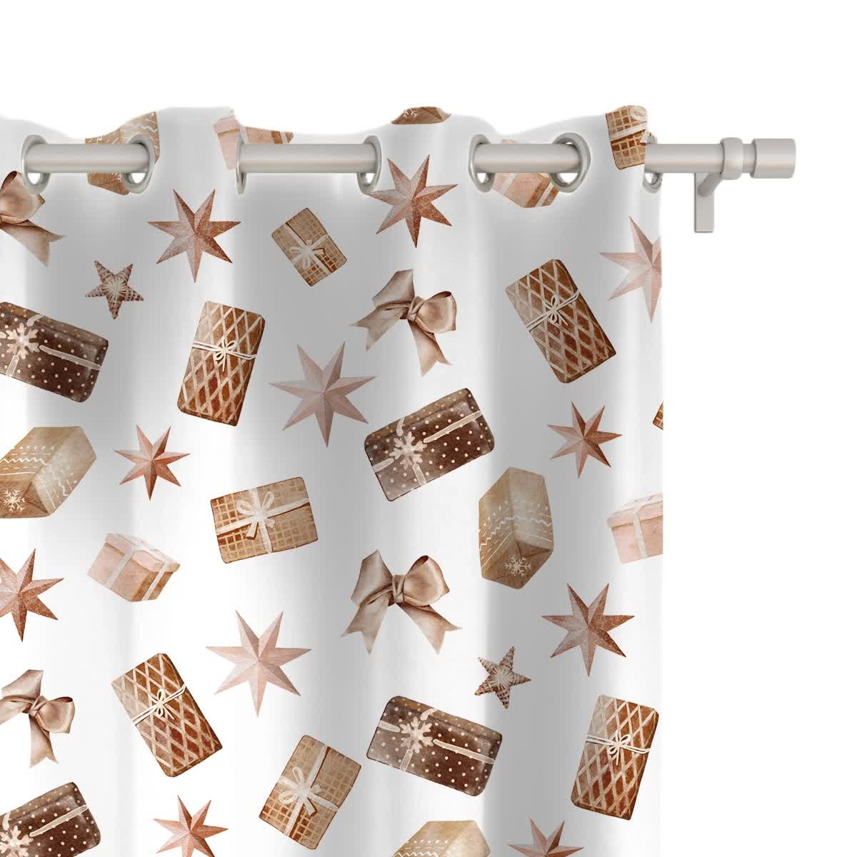 Zasłona XMAS wzór XM11 | Pierwsza Gwiazdka 150 x 260 cm tkanina zaciemniająca