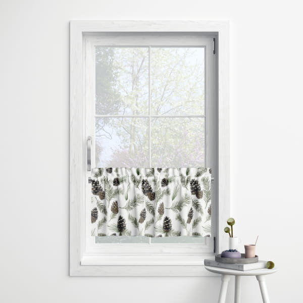 Zazdrostka WINTER wzór BN07 | sosnowe gałązki i szyszki 60 x 150 cm