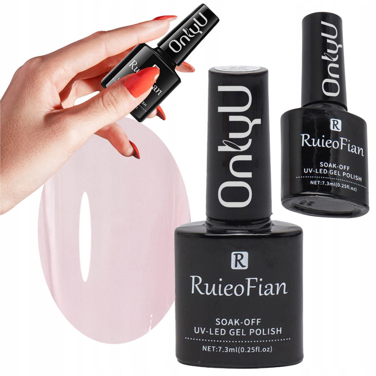 Delikatny Róż Hybrydowy Lakier Do Paznokci Z Polyskiem Lakier Uv/L095