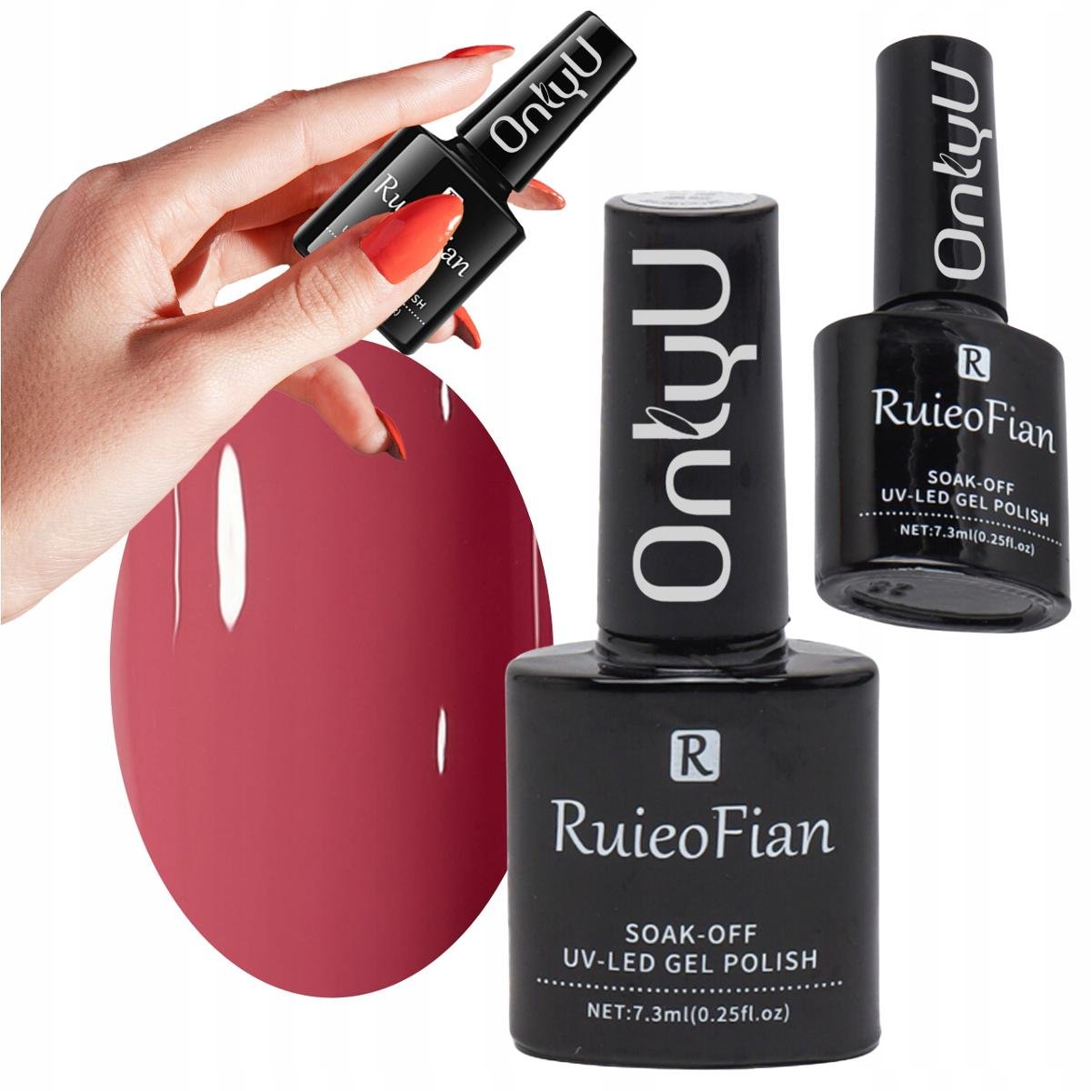 Ciemnoczerwony Hybrydowy Lakier Do Paznokci Z Polyskiem Uv Onlyu/L052