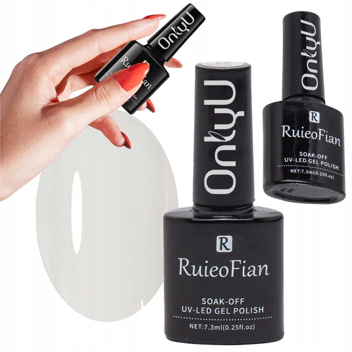 Czysta Biel Hybrydowy Lakier Do Paznokci Z Polyskiem Mleczny Lakier Uv/L094