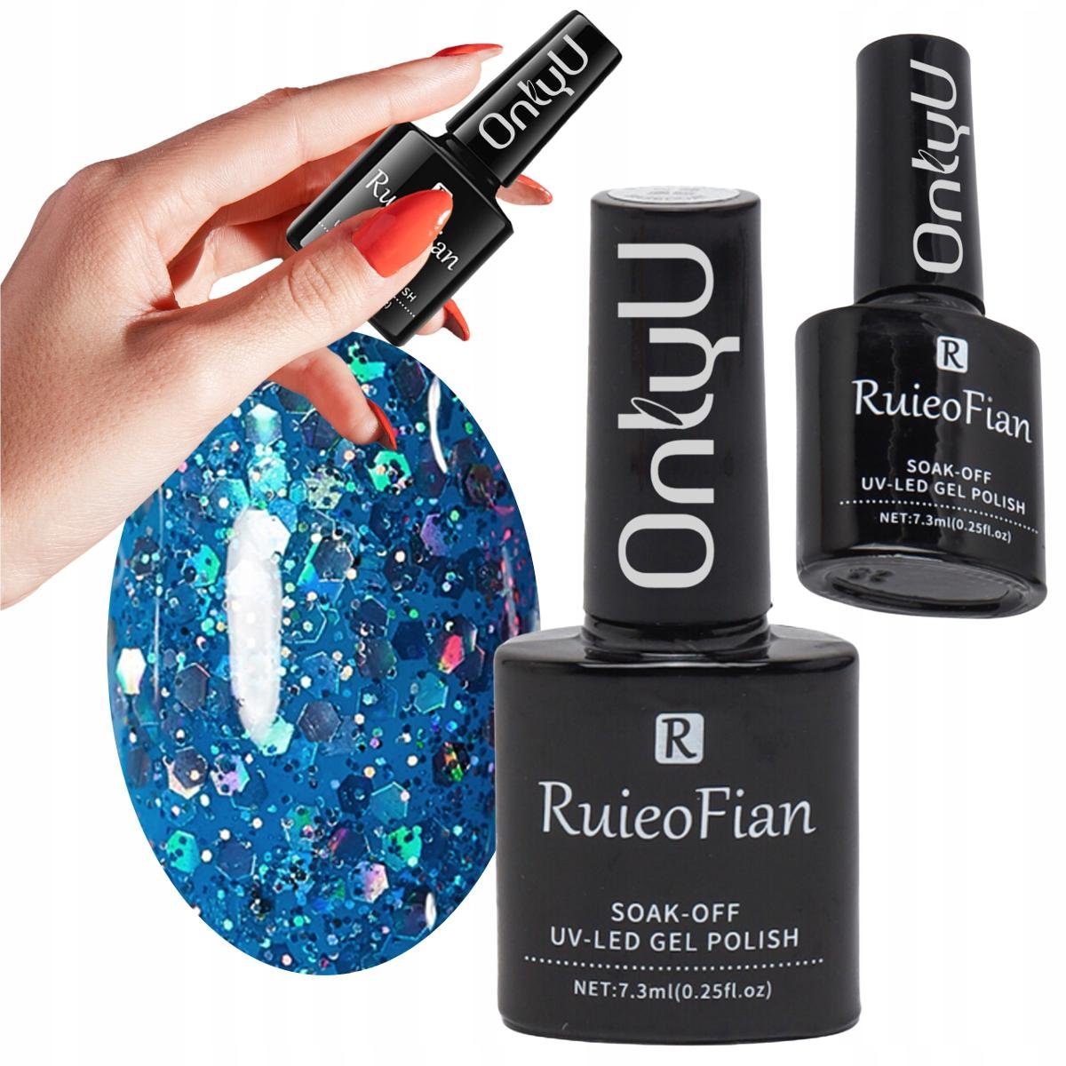 Syreni Niebieski Hybrydowy Lakier Do Paznokci Z Polyskiem Lakier Uv/L130