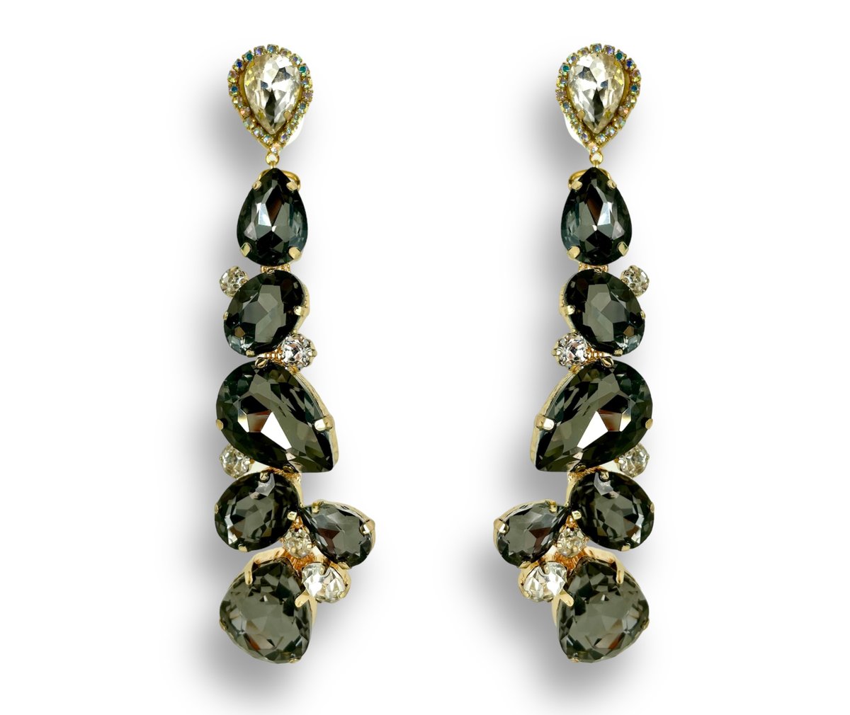 Kolczyki Chic Strass Fumé/Raffaella De Angeli