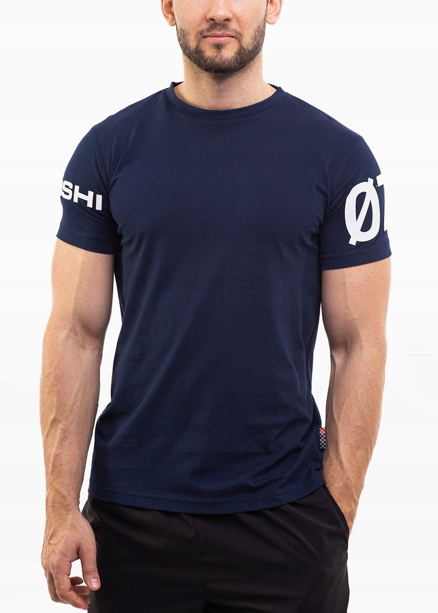 Ozoshi koszulka męska t-shirt bluzka sportowa wygodna bawełna roz. M