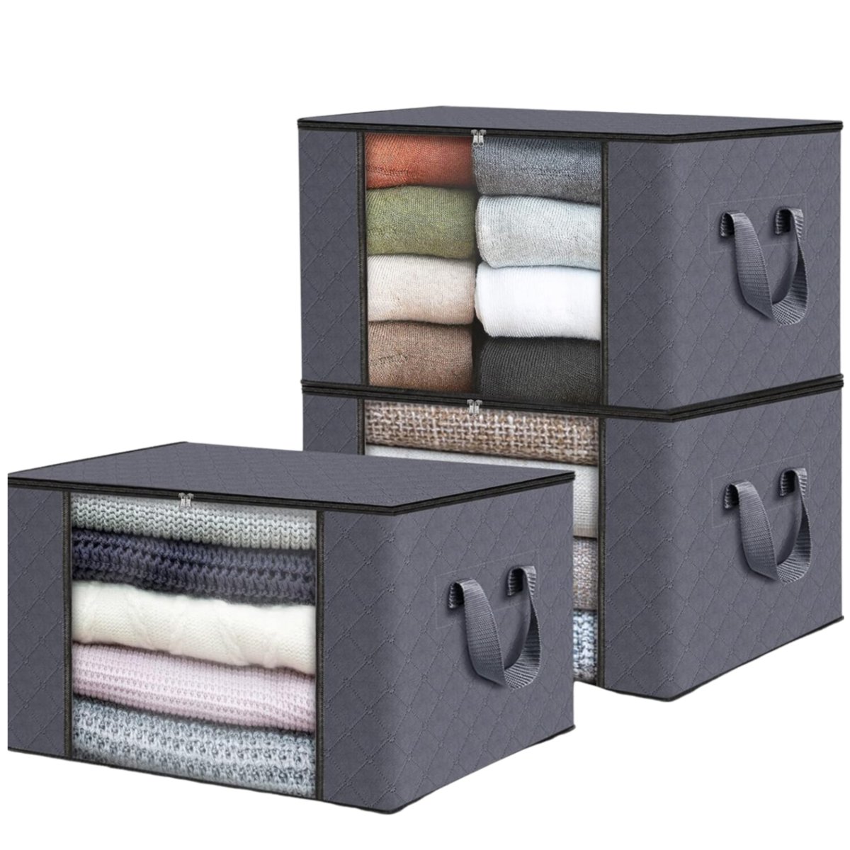 Organizer zestaw 3szt torba do szafy na pościel ubrania duży 90L