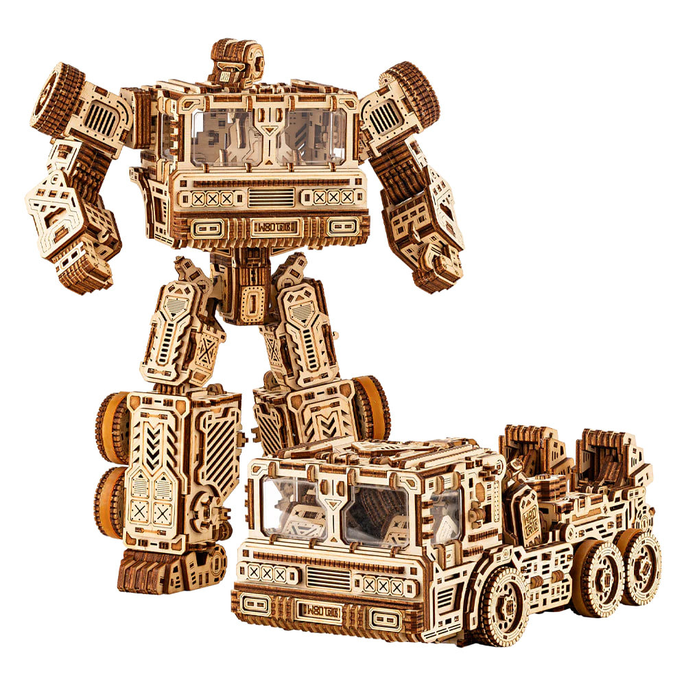 3D Drewniane Puzzle Timbertron Ultima mechaniczne Robot Model 1212 el.