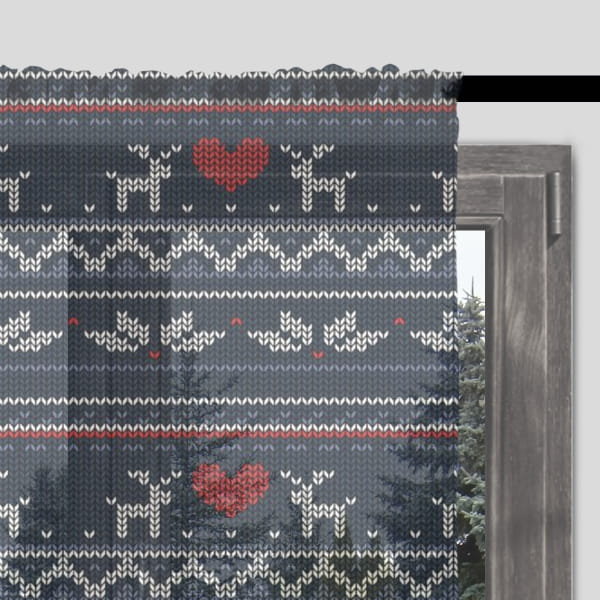 Firana świąteczna WINTER wzór BN10 | świąteczny sweter 140 x 260 cm