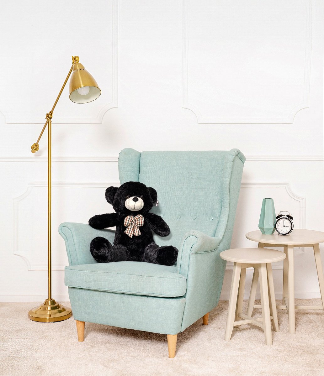 MIŚ GUSTAW DUŻA PRZYTULANKA PLUSZOWA MASKOTKA CLASSICO 70 CM CZARNY