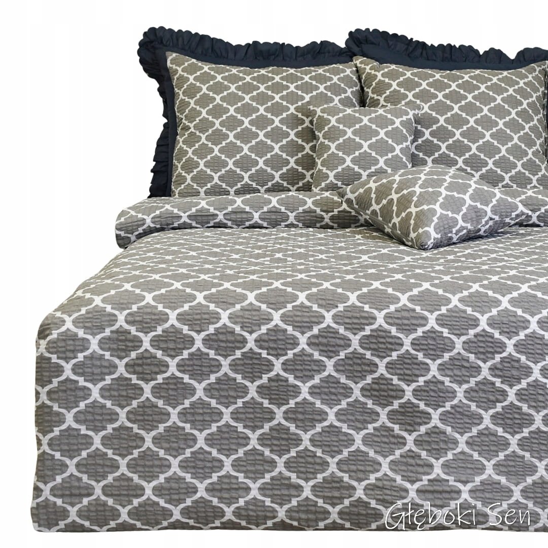 Pościel z Kory 160x200 2 x 70/80 Maroko Szare Kora Polska