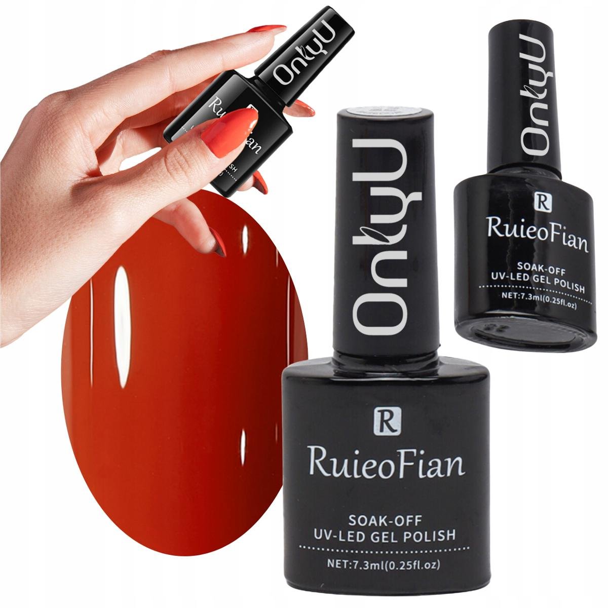 Krwista Czerwien Hybrydowy Lakier Do Paznokci Z Polyskiem Uv Onlyu/L068