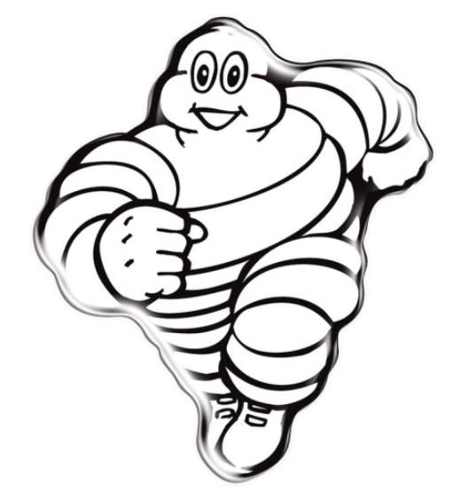 5x NAKLEJKA WLEP ZNACZEK TATTOO NA AUTO FOLIA SAMOPRZYLEPNA BAŁWANEK MICHELIN 3D  5 x 4,3cm 1/05085