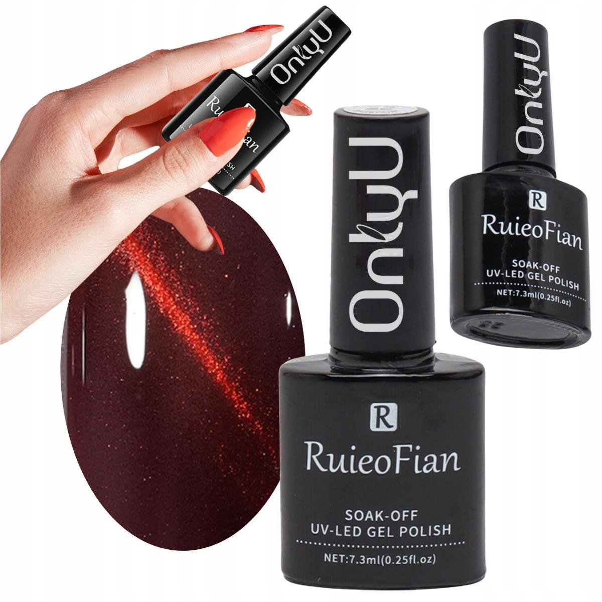 Ciemna Czerwien Hybrydowy Lakier Do Paznokci Z Polyskiem Lakier Uv/L162