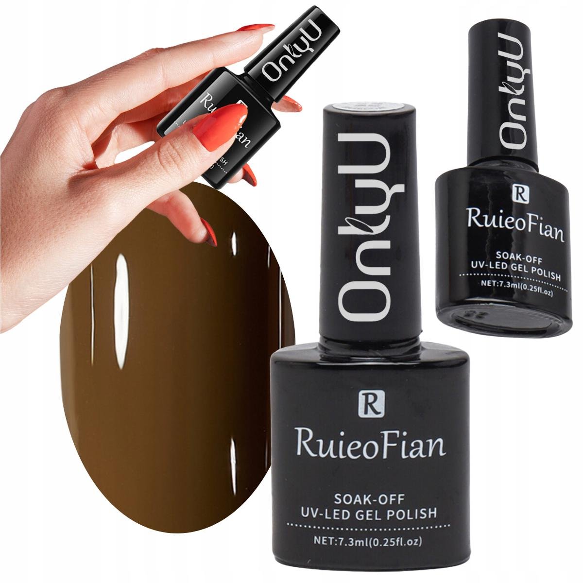 Brazowy Hybrydowy Lakier Do Paznokci Z Polyskiem Lakier Uv Onlyu/L033