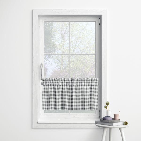 Zazdrostka WINTER wzór BN13 | szara krata 45 x 120 cm