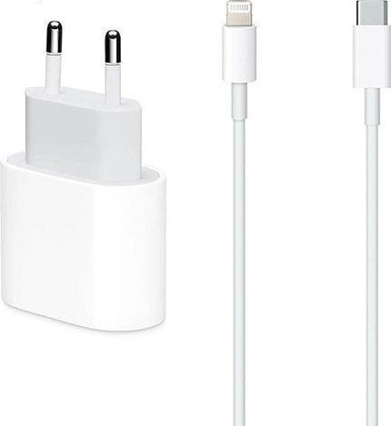 Ładowarka Vega LITTE ŁADOWARKA SIECIOWA 20W BIAŁA FASTON POWER DELIVERY PD TYP-C + KABEL IPHONE USB-C DO LIGHTNING 1M 12W APPX>