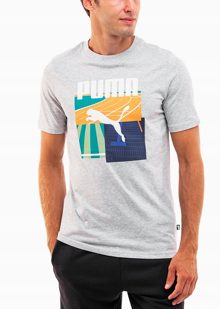 PUMA koszulka męska sportowa t-shirt bluzka krótki rękaw logo roz. M