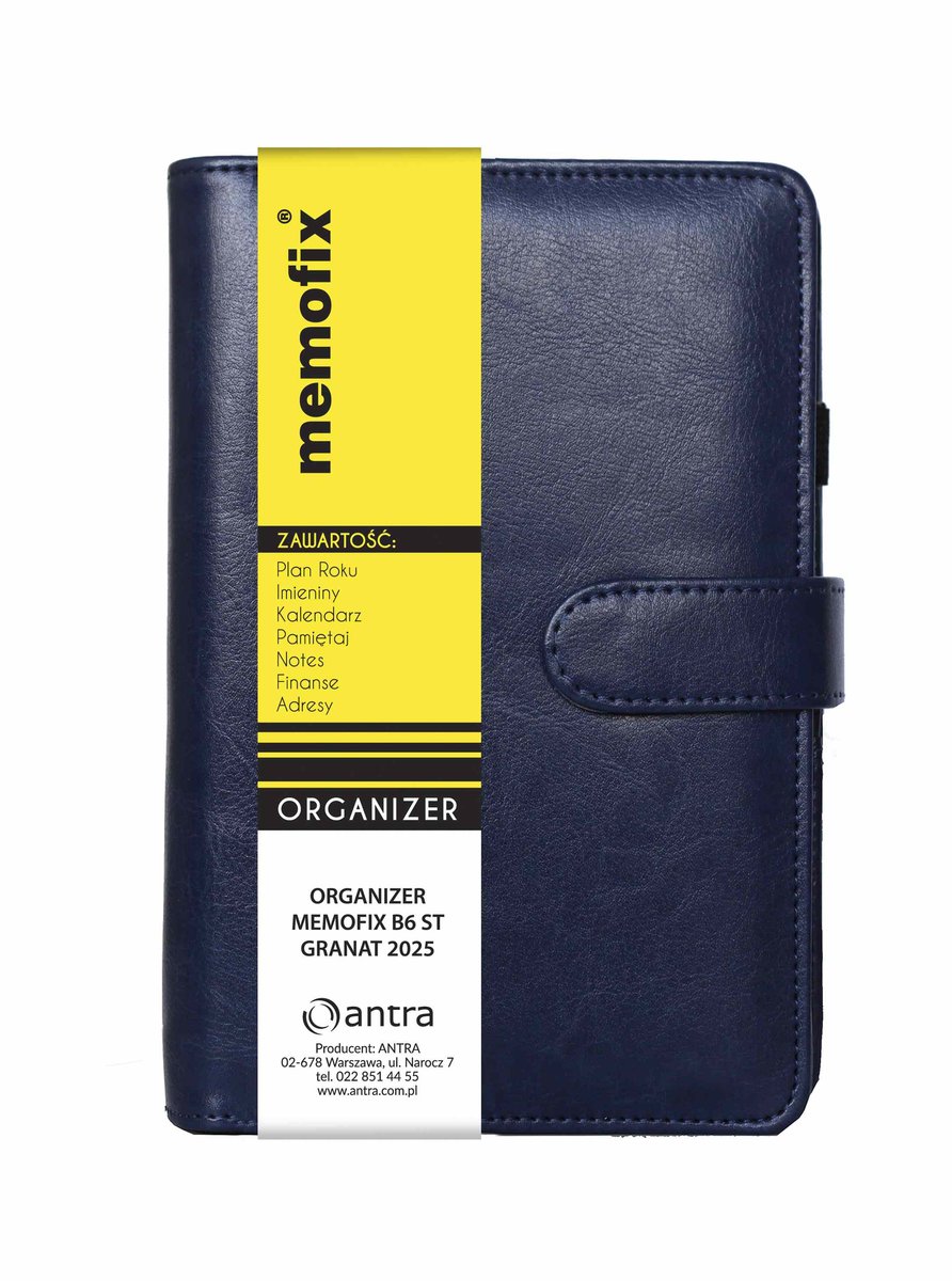 Organizer 2025, Memofix, B6, granat