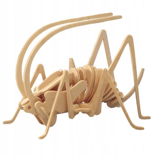 Mały świerszcz E015 drewniane puzzle przestrzenne 3D