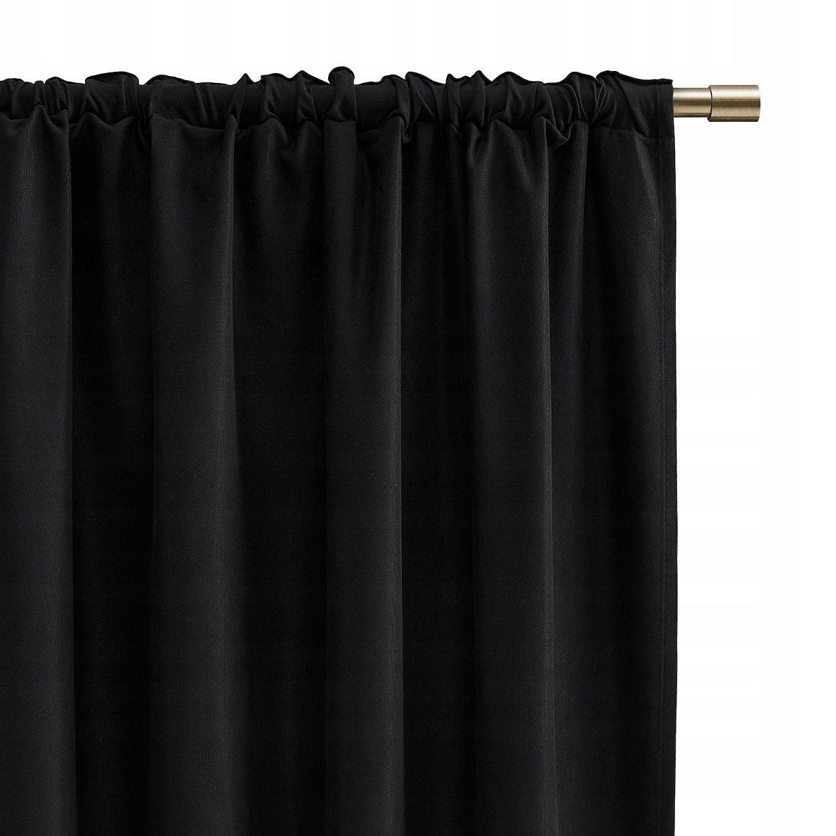GOTOWA ZASŁONA ZACIEMNIAJĄCA NA TAŚMIE 140X240CM DO SALONU CZARNA