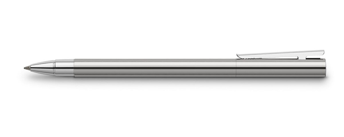 Pióro Kulkowe Faber-Castell Neo Slim Stalowe Błyszczące