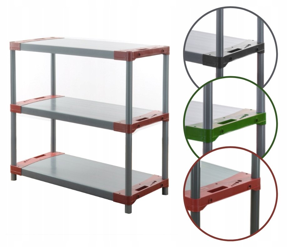 Regał magazynowy regał plastikowy do piwnicy regał do garażu 98x130x46 EKO / Wamar-Sosenka