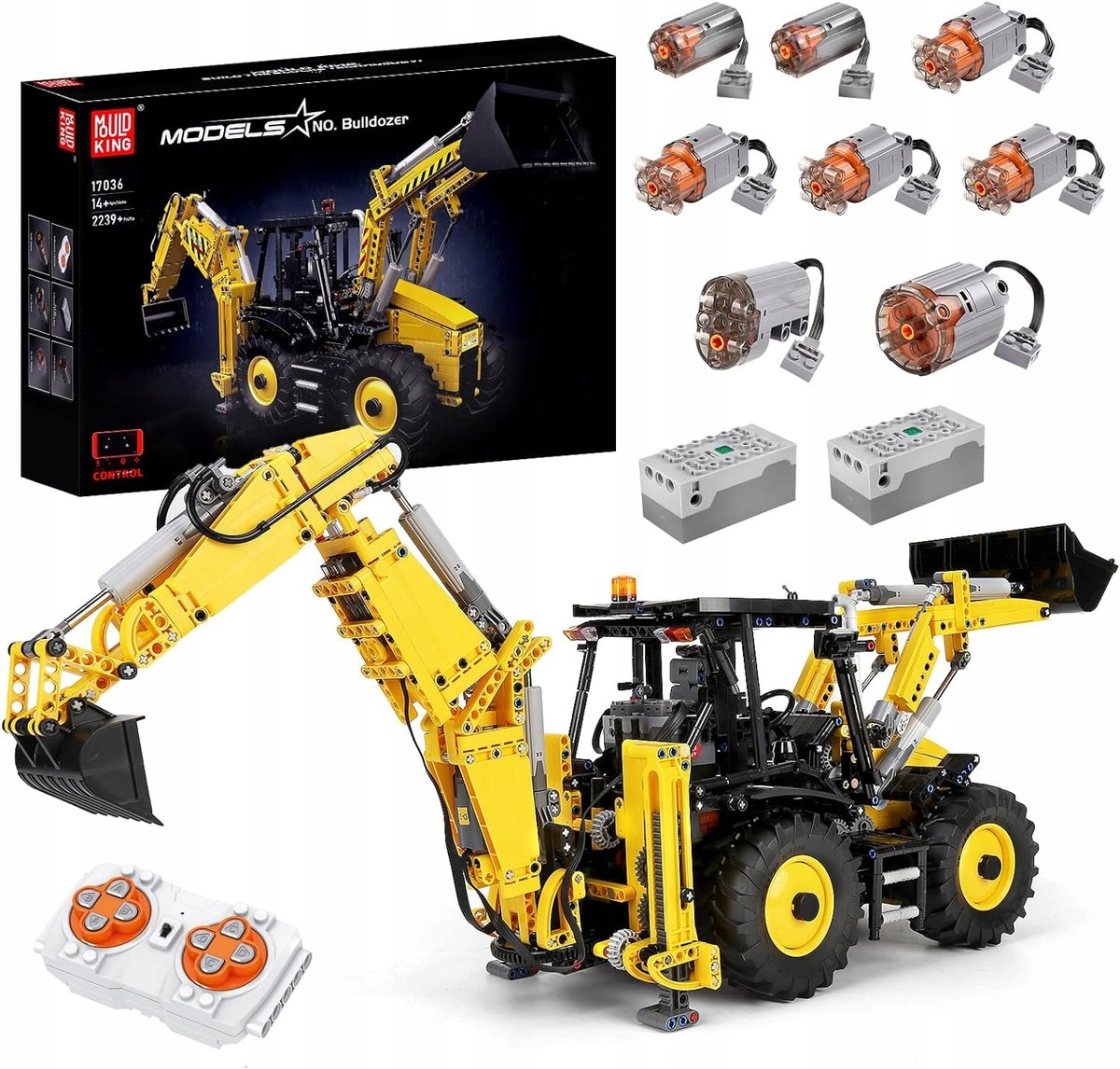 Mold king 17036 Koparka Technic RC Buldożer z łyżką Klocki konstrukcyjne