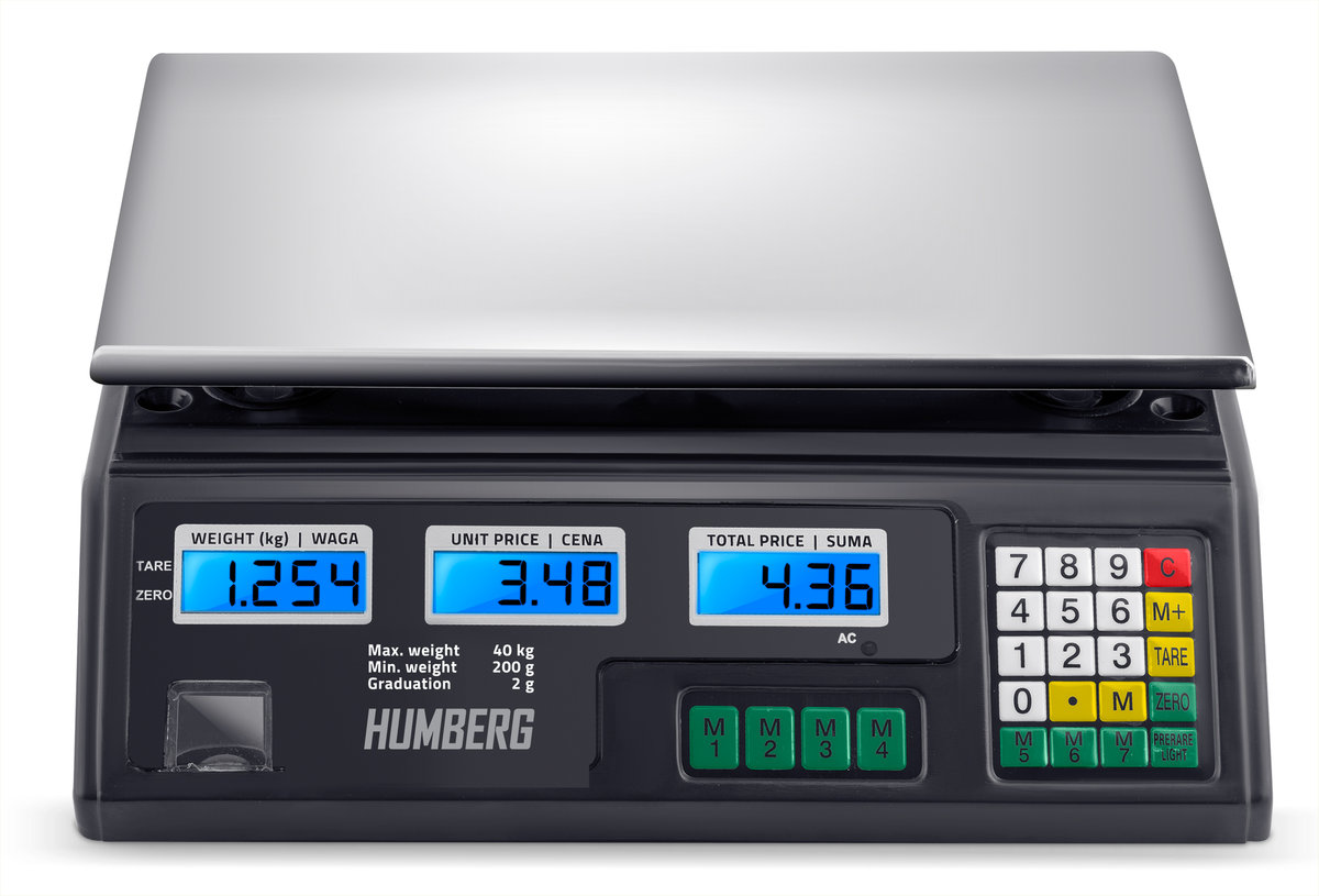 Elektroniczna waga sklepowa 2 akumulatory Humberg