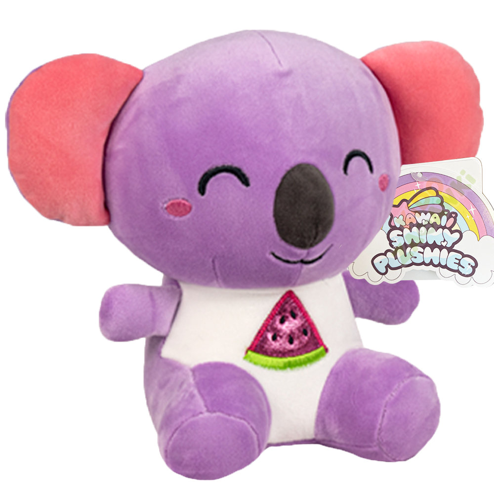 MIĘKKA MASKOTKA FIOLETOWA KOALA 20 CM KAWAII SHINY MIŚ KOLOROWA PRZYTULANKA