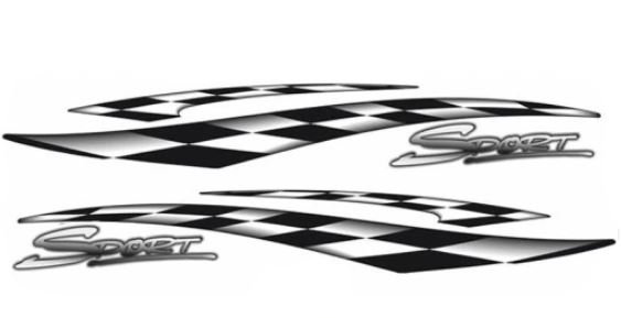 Naklejka Na Auto Pasy Sport 30,5x9,5 cm 1/06156