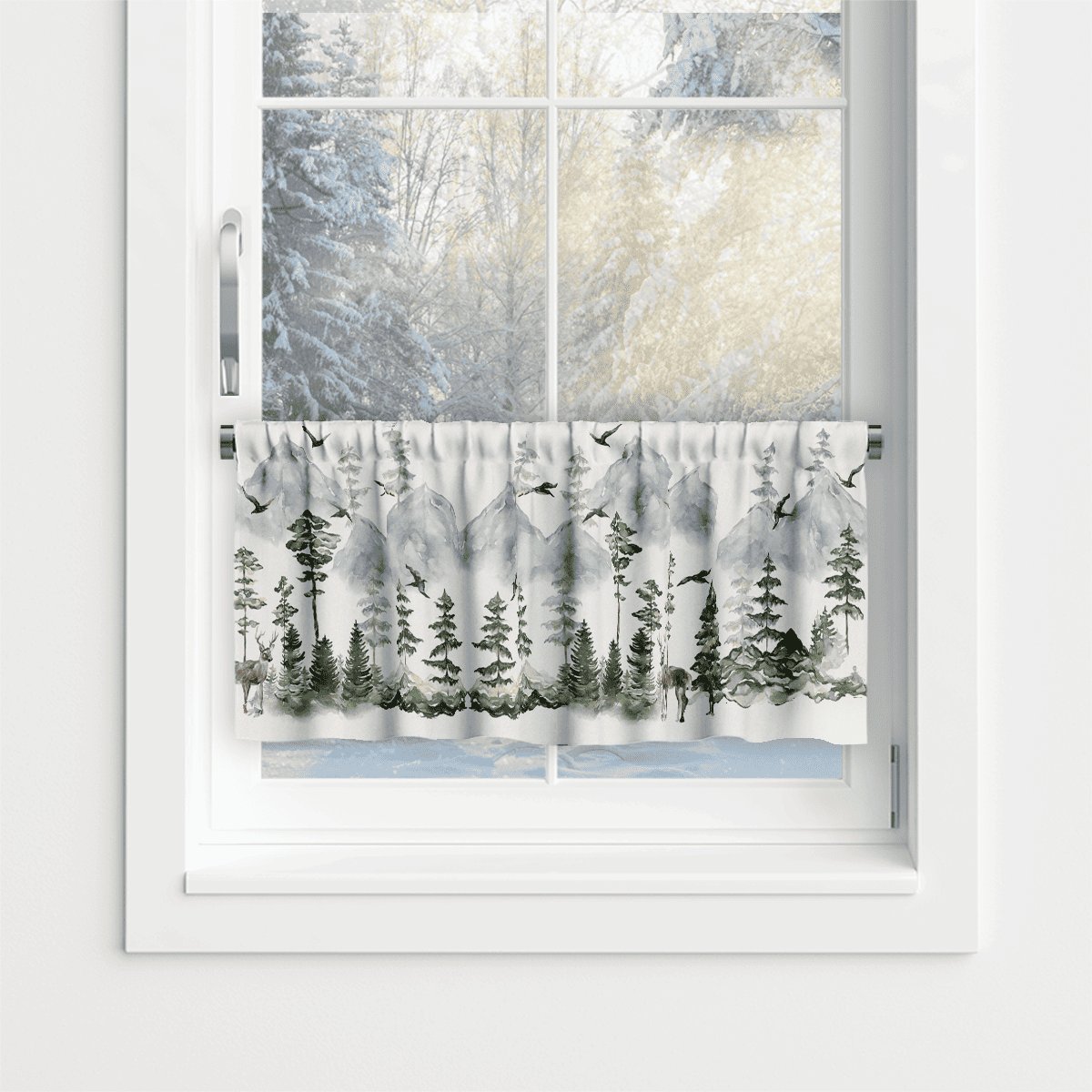 Zazdrostka WINTER wzór BN51 | Leśny pejzaż 30 x 180 cm