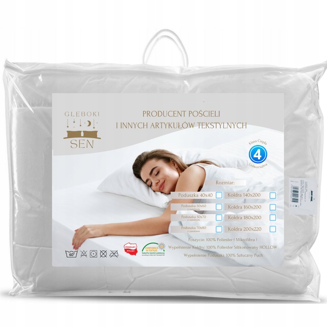 Kołdra 140x200 Antyalergiczna Całoroczna Produkt Polski