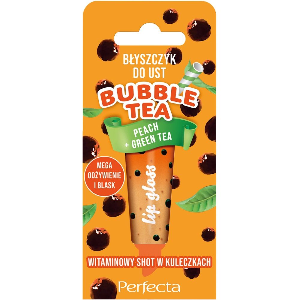 PERFECTA Bubble Tea błyszczyk do ust Peach + Green Tea 10g