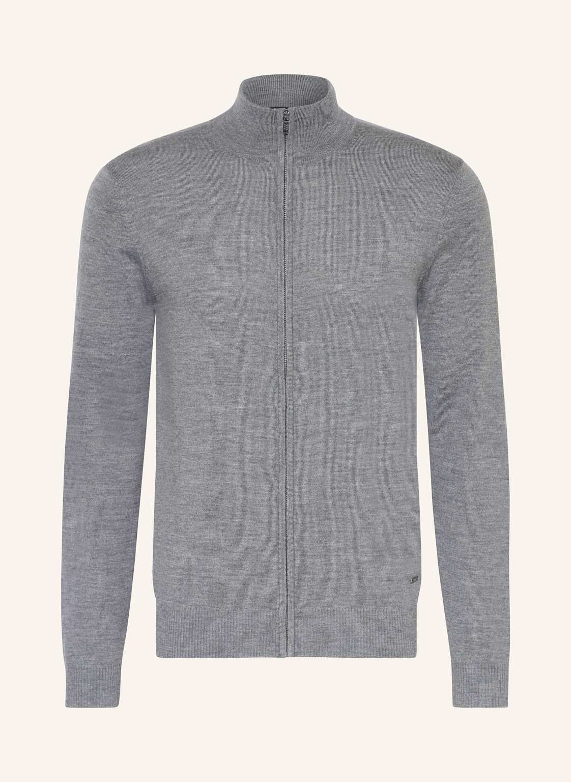 Joop! Kardigan Davis Z Wełny Merino grau