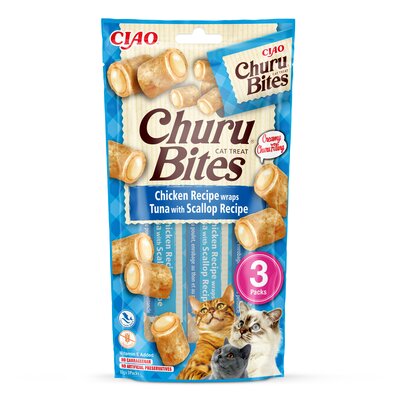 Inaba Ciao Ciao Cat Churu Bites Chicken Recipe Wraps Tuńczyk z przegrzebkami 30g Inaba Ciao |